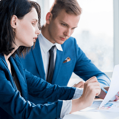 Business partners collaborating